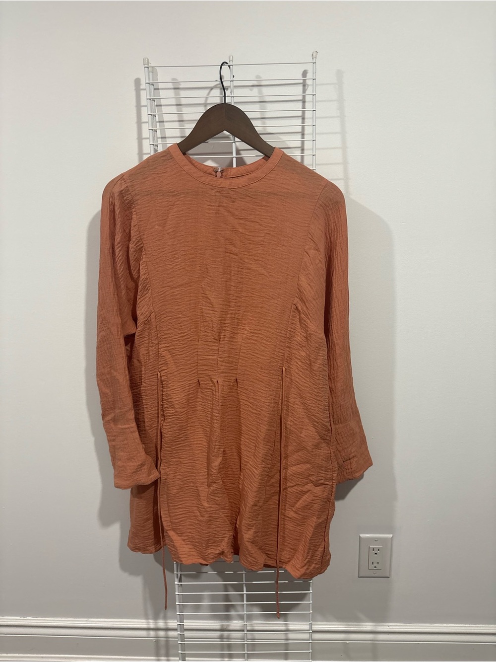 Lightweight Long-Sleeve Shirt in Rust Orange